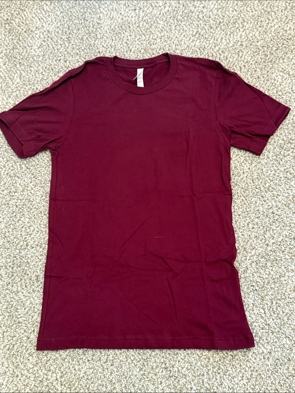 Bella+Canvas Short Sleeve Crewneck T‑Shirt in Burgundy